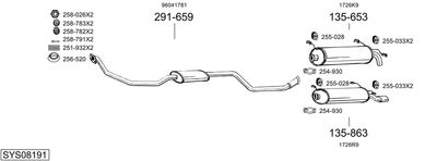 Układ wydechowy BOSAL SYS08191
