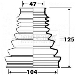 BORG & BECK BCB2908 Пыльник шруса  для LAND ROVER RANGE ROVER III (L322) 4.4 4x4