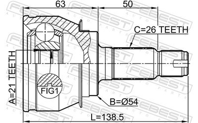 Joint Kit, drive shaft 1910-R50