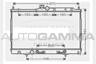 Радиатор, охлаждение двигателя AUTOGAMMA 104604 для MITSUBISHI OUTLANDER