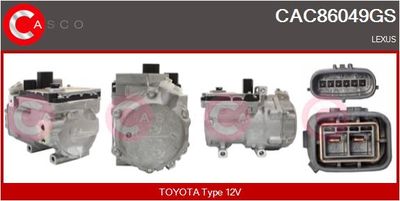 CASCO CAC86049GS Компрессор кондиционера  для LEXUS RX (_U3_) 400h AWD (MHU38_)