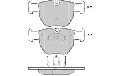 E.T.F. 12-1287 Тормозные колодки и сигнализаторы  для LAND ROVER RANGE ROVER III (L322) 4.4 4x4