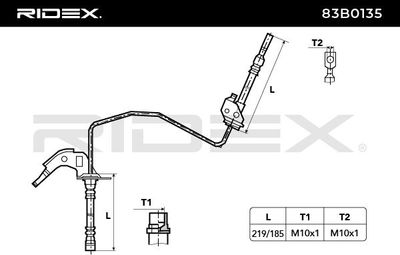 спирачен маркуч RIDEX 83B0135