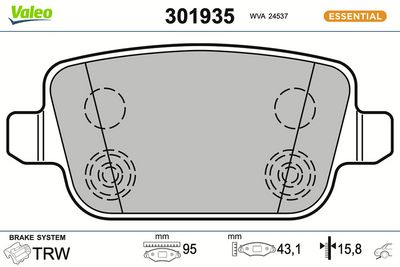 BREMSBELAGSATZ SCHEIBENBREMSE