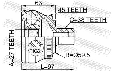 SET ARTICULATIE PLANETARA FEBEST 1710A4B6A45 1