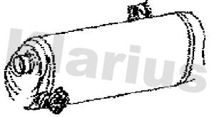 Глушитель выхлопных газов конечный KLARIUS 211094 для HYUNDAI i20