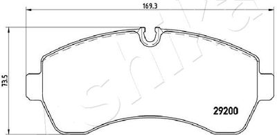 Brake Pad Set, disc brake 50-00-0539