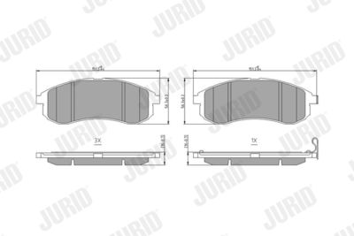 Комплект тормозных колодок, дисковый тормоз JURID 572500J для MITSUBISHI L200