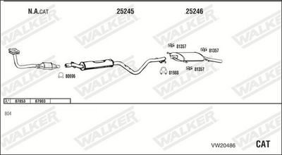 Изпускателна система WALKER VW20486