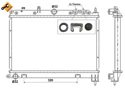 RADIATOR RACIRE MOTOR NRF 55426 6