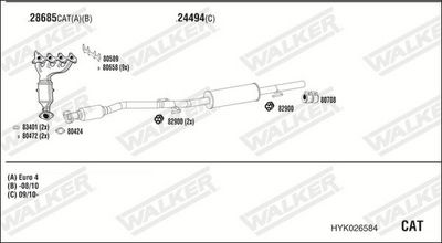 SISTEM DE ESAPAMENT WALKER HYK026584