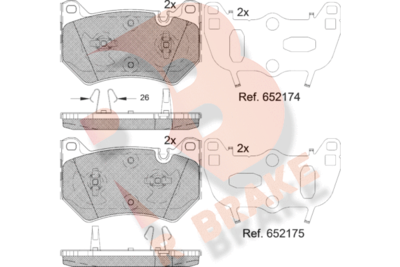 Комплект тормозных колодок, дисковый тормоз R BRAKE RB2385 для AUDI Q5