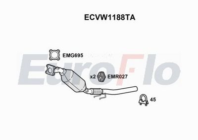 Katalizator EUROFLO 1S0254500BX