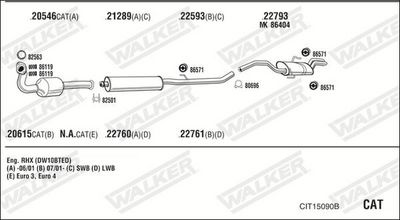 Изпускателна система WALKER CIT15090B