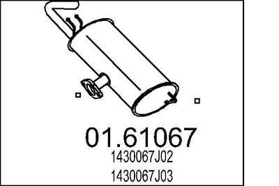 MTS 01.61067 Глушитель выхлопных газов  для SUZUKI GRAND VITARA (Сузуки Гранд витара)