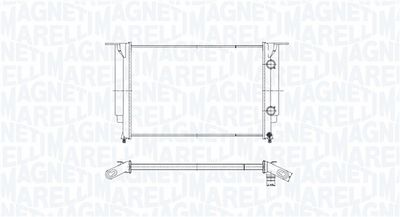 радиатор, охлаждане на двигателя MAGNETI MARELLI 350213022400