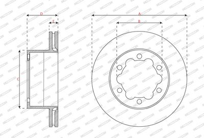BREMSSCHEIBE FERODO DDF3105C1 2