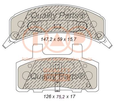 Комплект тормозных колодок, дисковый тормоз IAP QUALITY PARTS 704-01021 для GMC S15