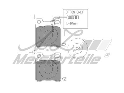 комплект спирачно феродо, дискови спирачки A.Z. Meisterteile AZMT-44-022-1564