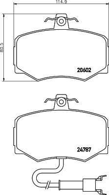 Комплект тормозных колодок, дисковый тормоз TEXTAR 2060201 для JAGUAR XJ220