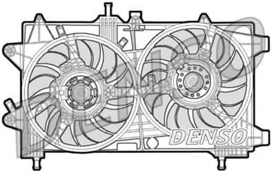 Вентилятор, охлаждение двигателя DENSO DER09043 для LANCIA MUSA