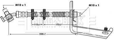 Brake Hose Borg & Beck BBH6805