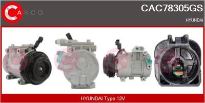 Компрессор, кондиционер CASCO CAC78305GS для HYUNDAI SOLARIS