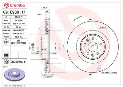 DISC FRANA BREMBO 09E96011 1