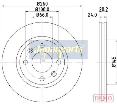спирачен диск JAPANPARTS DI-0632C