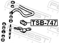 BUCSA BARA STABILIZATOARE FEBEST TSB747 1