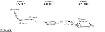 Układ wydechowy BOSAL SYS03352