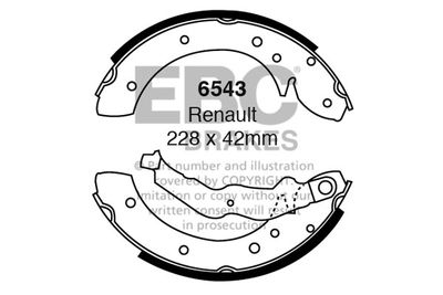 Комплект тормозных колодок EBC Brakes 6543 для RENAULT LAGUNA