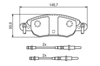 Brake Pad Set, disc brake 0 986 424 598