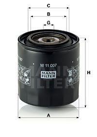 Oljefilter MANN-FILTER W 11 007