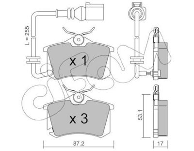 Bremsekloss sett CIFAM 822-100-4