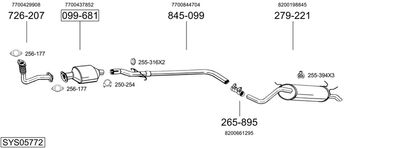 Układ wydechowy BOSAL SYS05772