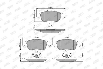 BREMSBELAGSATZ SCHEIBENBREMSE JURID 573268J 1