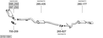 Изпускателна система BOSAL SYS11591