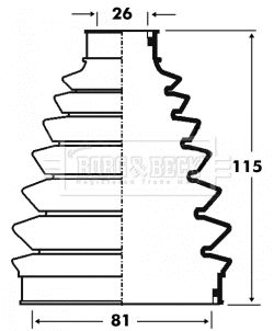 Bellow, drive shaft Borg & Beck BCB6075