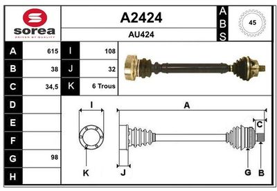 ANTRIEBSWELLE SNRA A2424