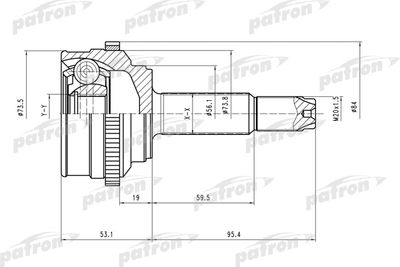 Шарнирный комплект, приводной вал PATRON PCV1527 для DAEWOO KALOS