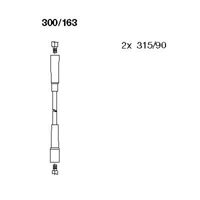 Комплект проводов зажигания BREMI 300/163 для CITROËN 2