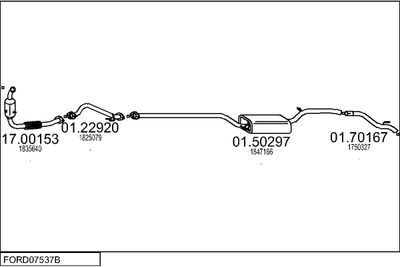 Układ wydechowy MTS FORD07537B008170