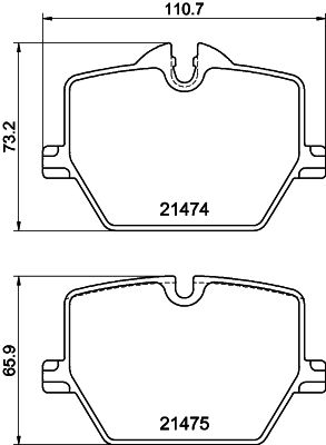 Комплект тормозных колодок, дисковый тормоз HELLA 8DB 355 040-601 для TOYOTA SUPRA