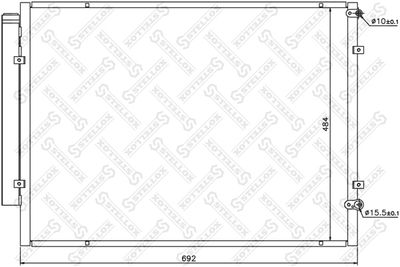 Конденсатор, кондиционер STELLOX 10-45652-SX для LEXUS RX