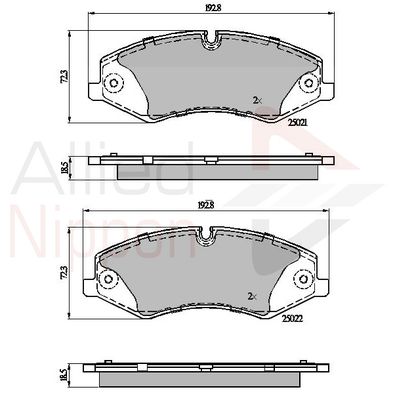 COMLINE ADB02030 Тормозные колодки и сигнализаторы  для LAND ROVER RANGE ROVER III (L322) 3.6 D 4x4