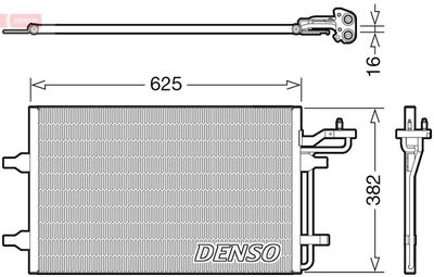 Конденсатор, кондиционер DENSO DCN33009 для VOLVO C30