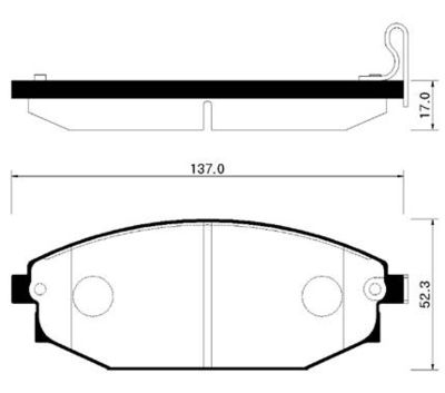 Комплект тормозных колодок, дисковый тормоз HSB GOLD HP0017 для HYUNDAI GALLOPER