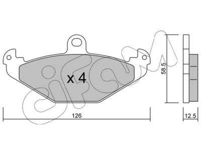 Комплект тормозных колодок, дисковый тормоз CIFAM 822-165-1 для LOTUS ELISE