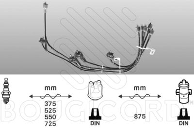 Комплект проводов зажигания EFI AUTOMOTIVE 3133 для CITROËN C35